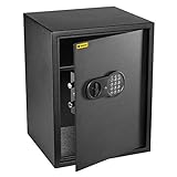 Homesafe HV52E Tresor Safe mit Elektronischem Schloss, 52x40x36cm (HxWxD), Carbon Satin Schwarz